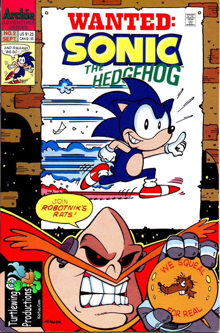 Sonic - Archie Adventure Series September 1993 Comic cover page